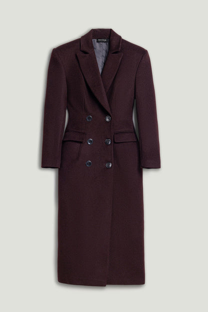 Tailored Double-Breasted Maxi Coat