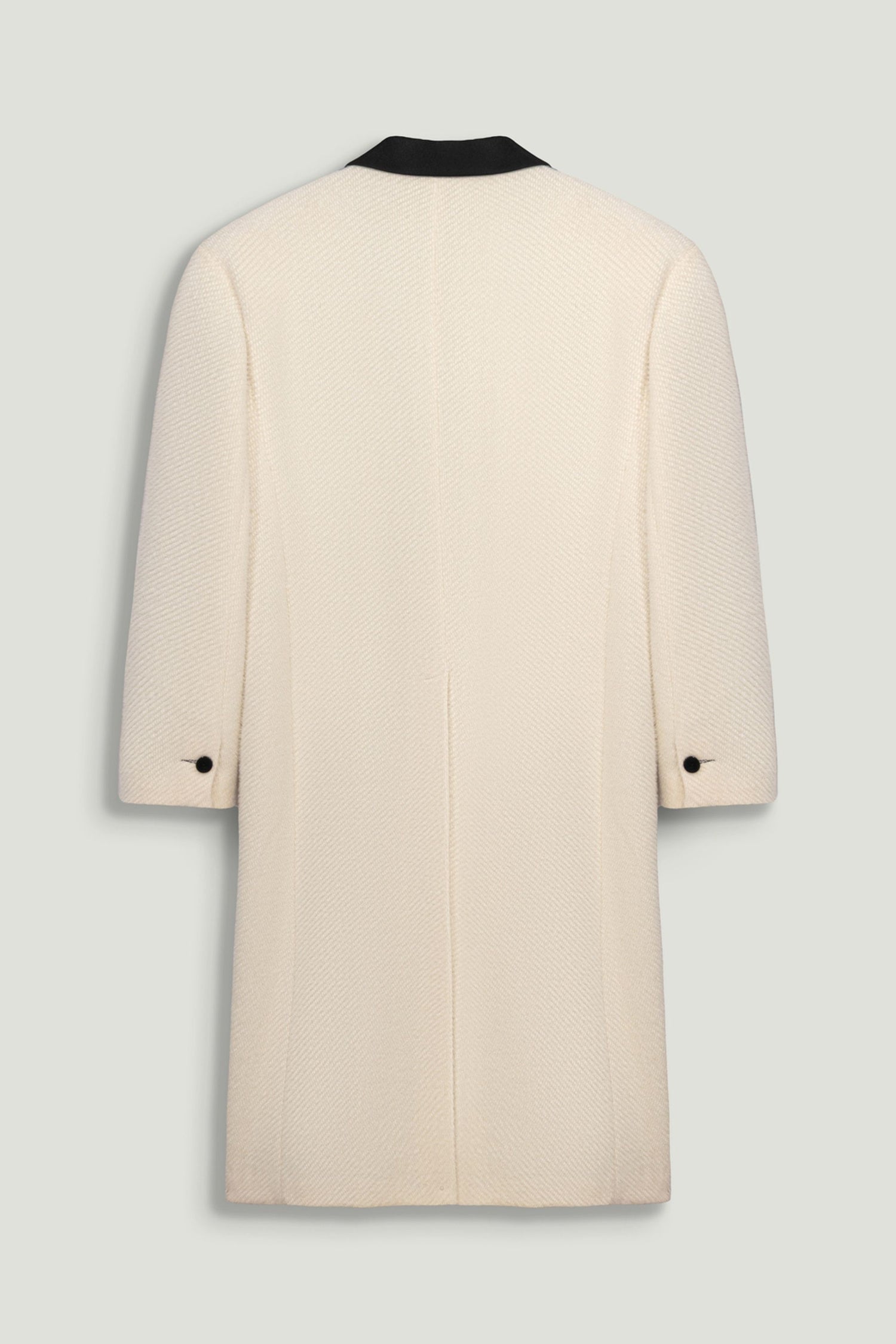 Contrast Lapel Double-Breasted Coat