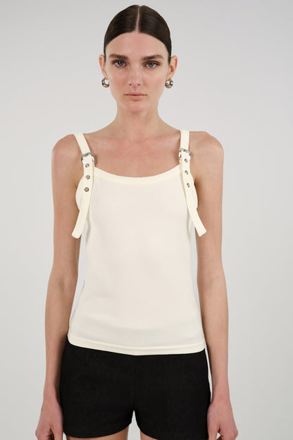 Belted Strap Crop Top