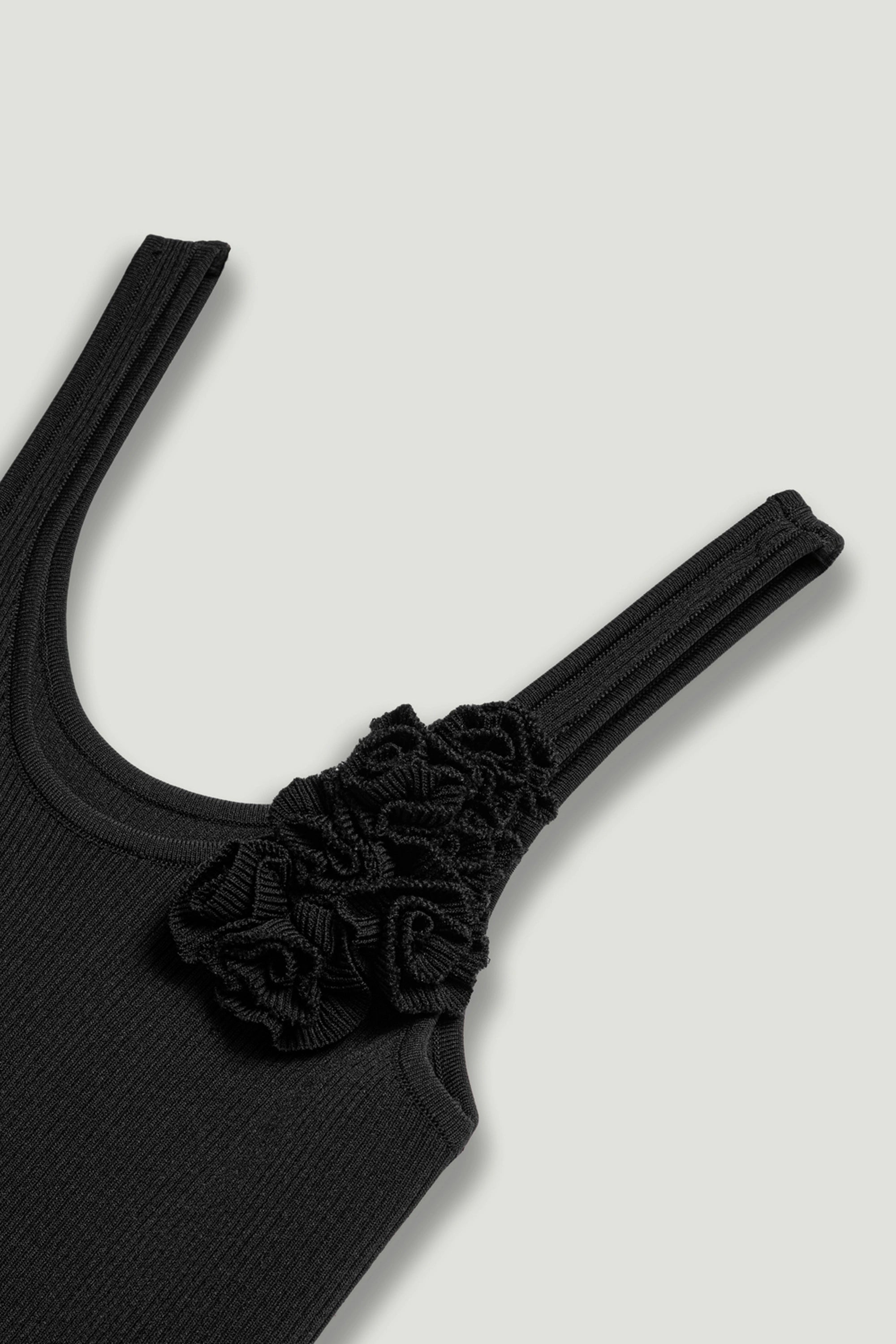 Floral Appliqué Knit Tank