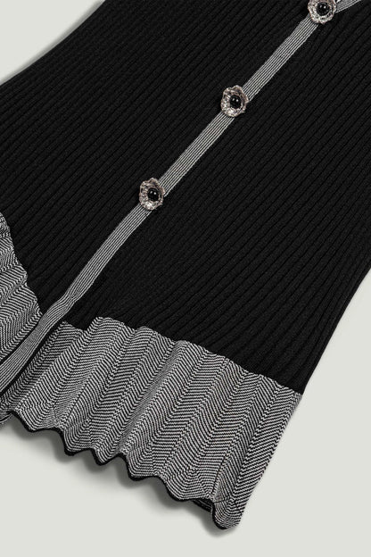 Halter Ribbed Knit Top