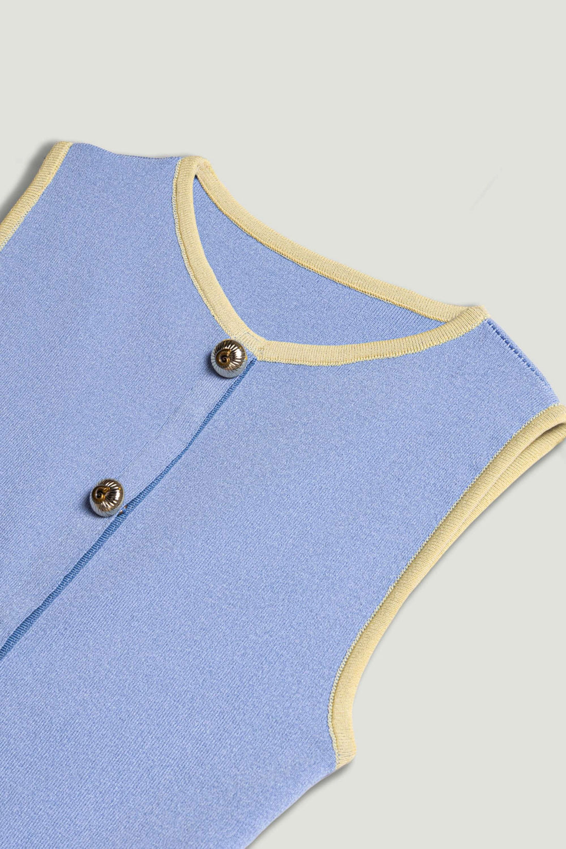 Button-Embellished Knit Top