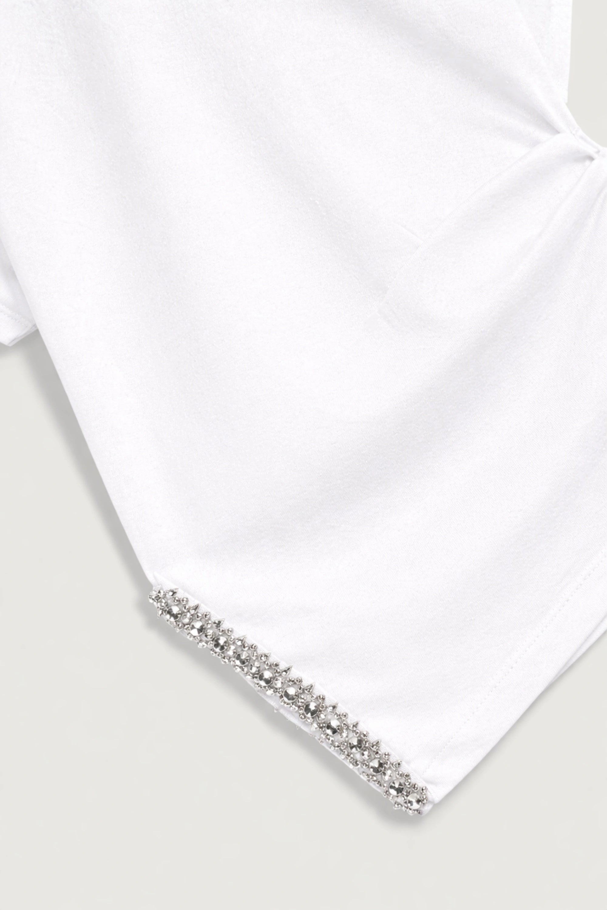 Embellished Asymmetric T-Shirt