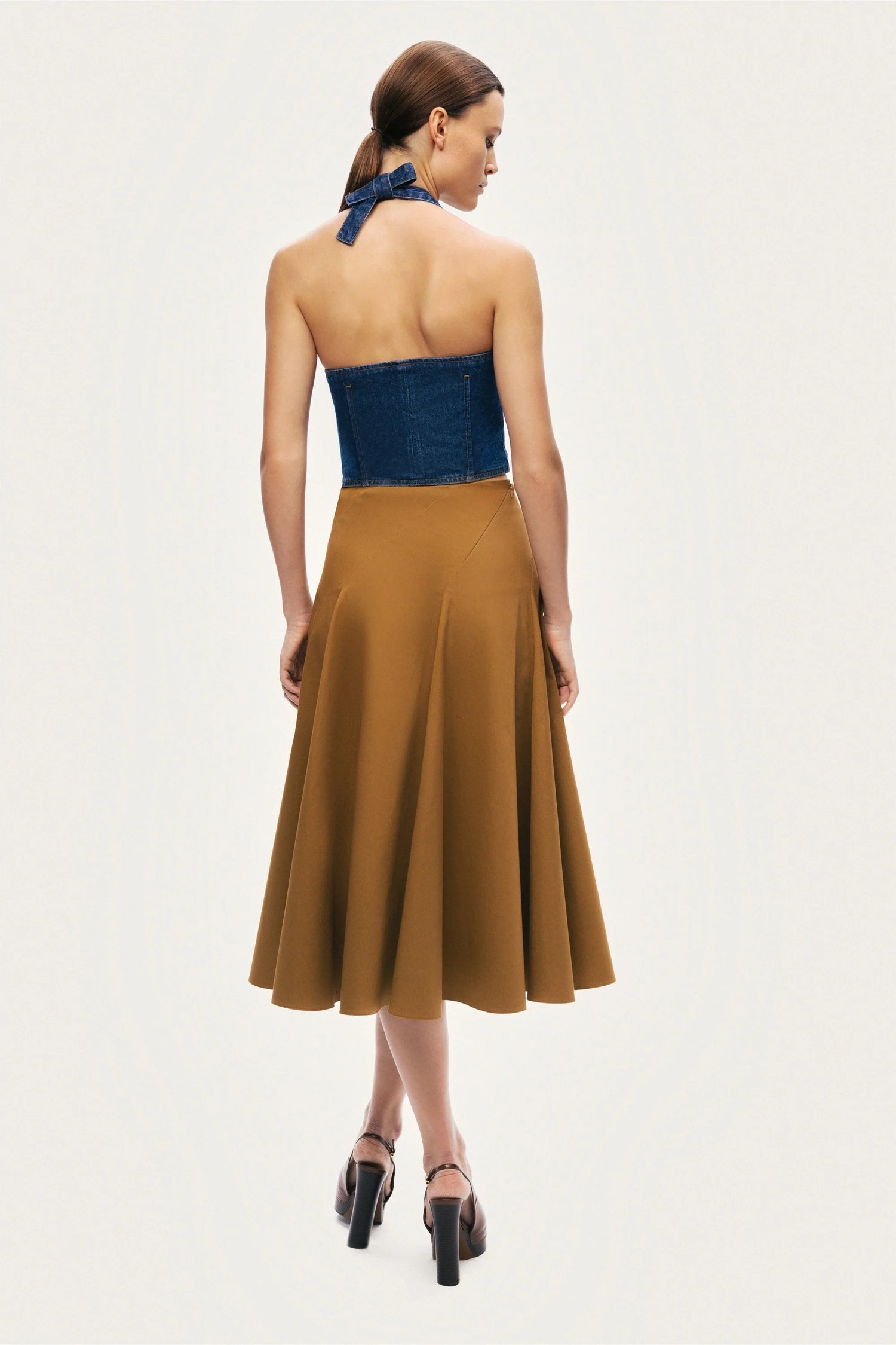 Halter Neck Denim Vest