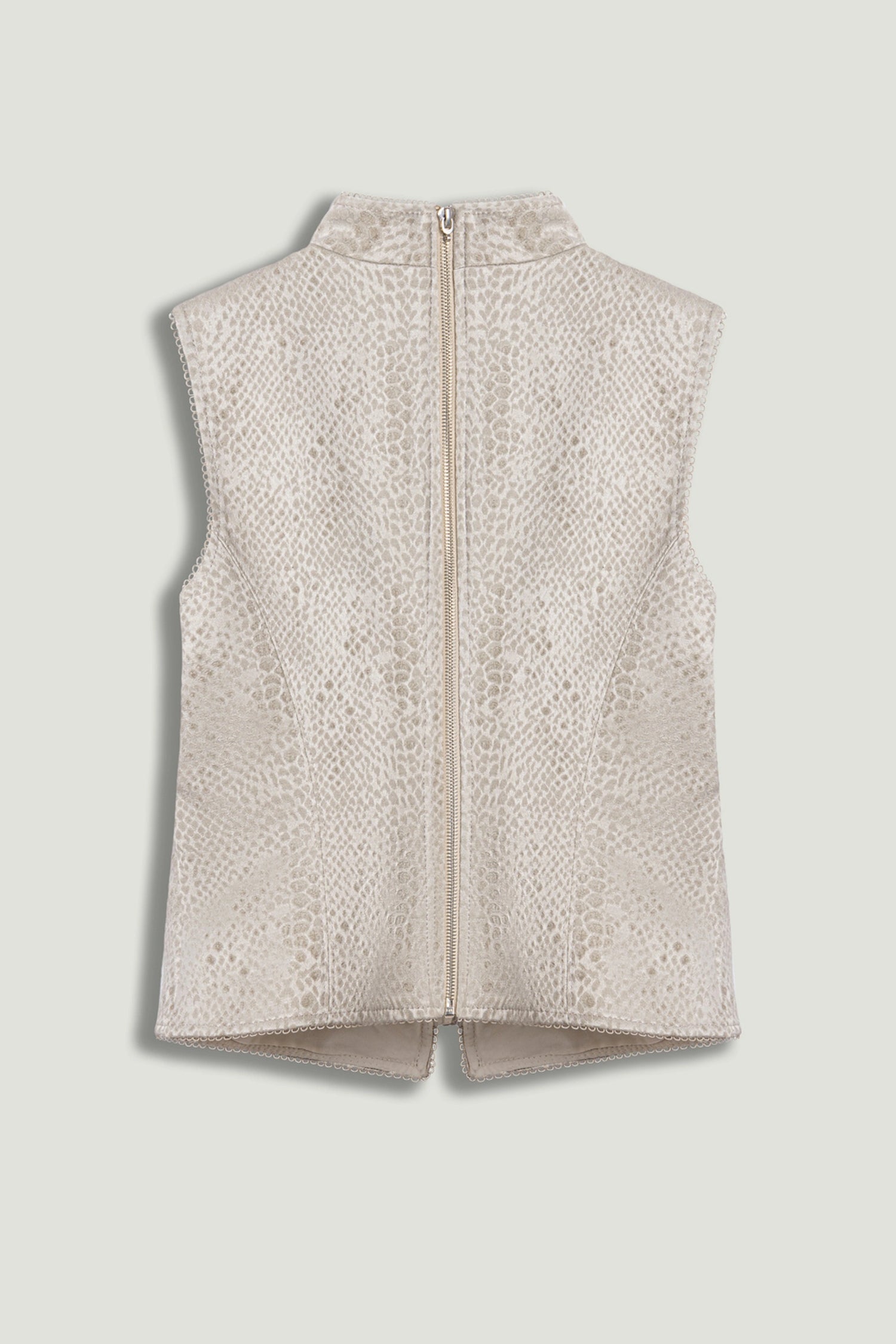 Braid-Trim Bustier Top with Built-In Bra
