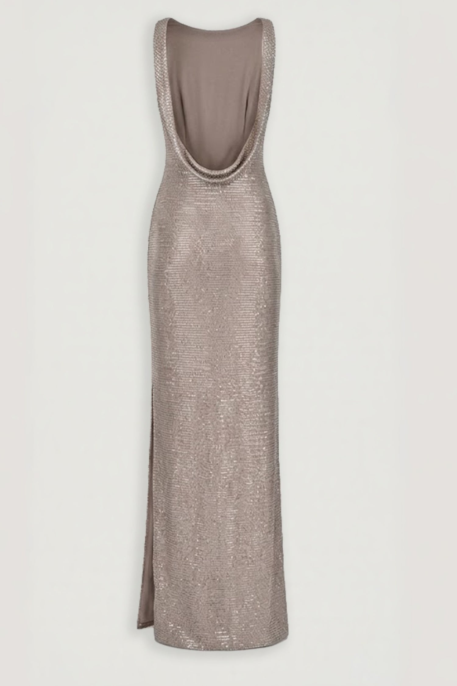 Sequin Open Back Maxi Dress