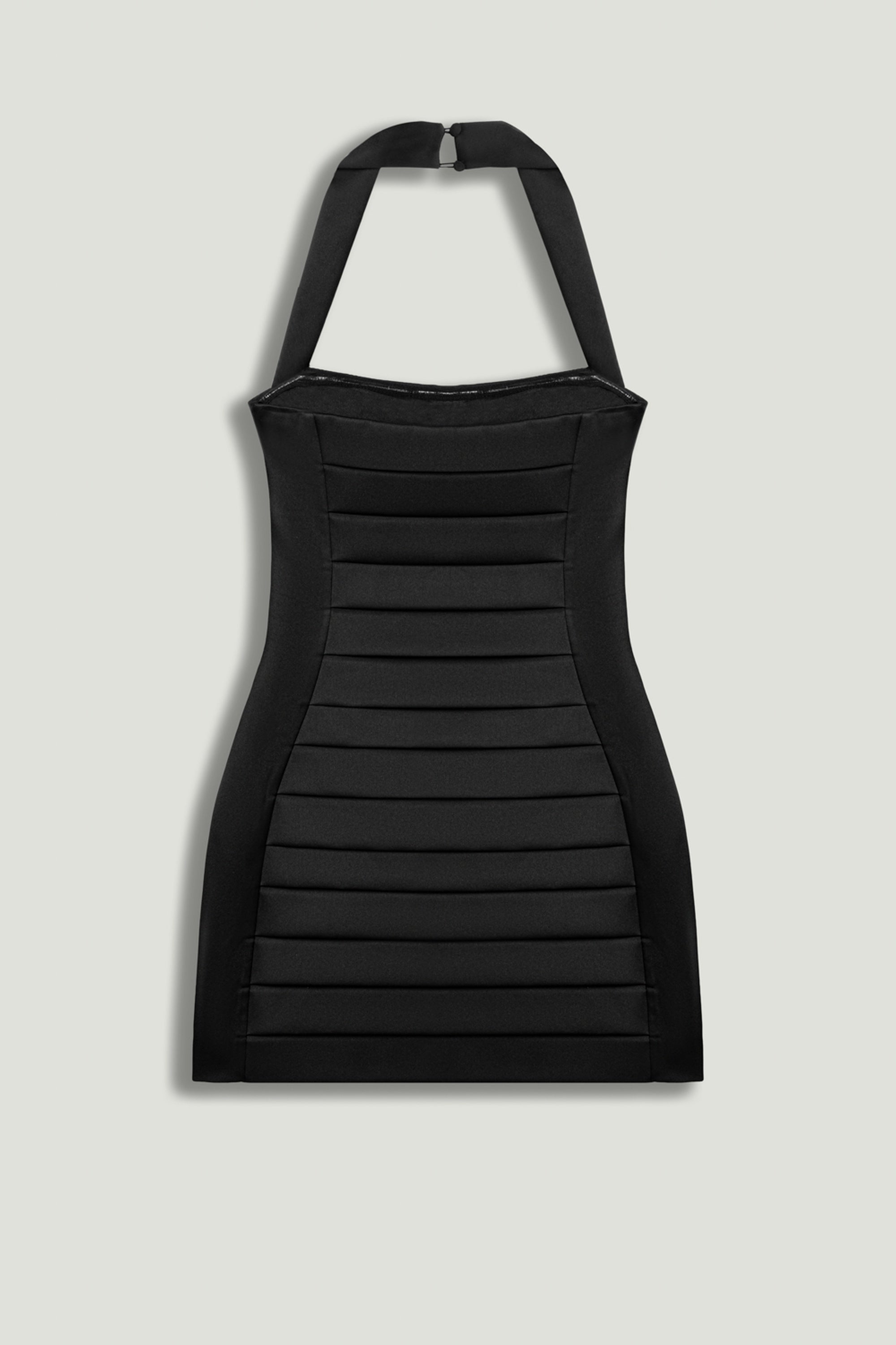 Pleated Detail Embellished Mini Dress
