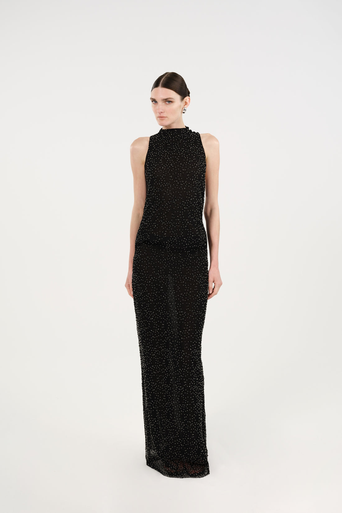 Stone Embellished Maxi Dress