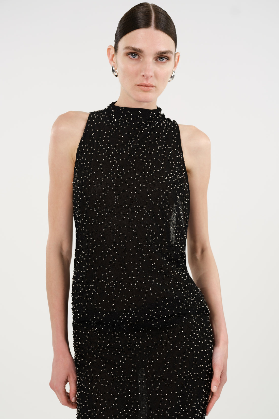 Stone Embellished Maxi Dress