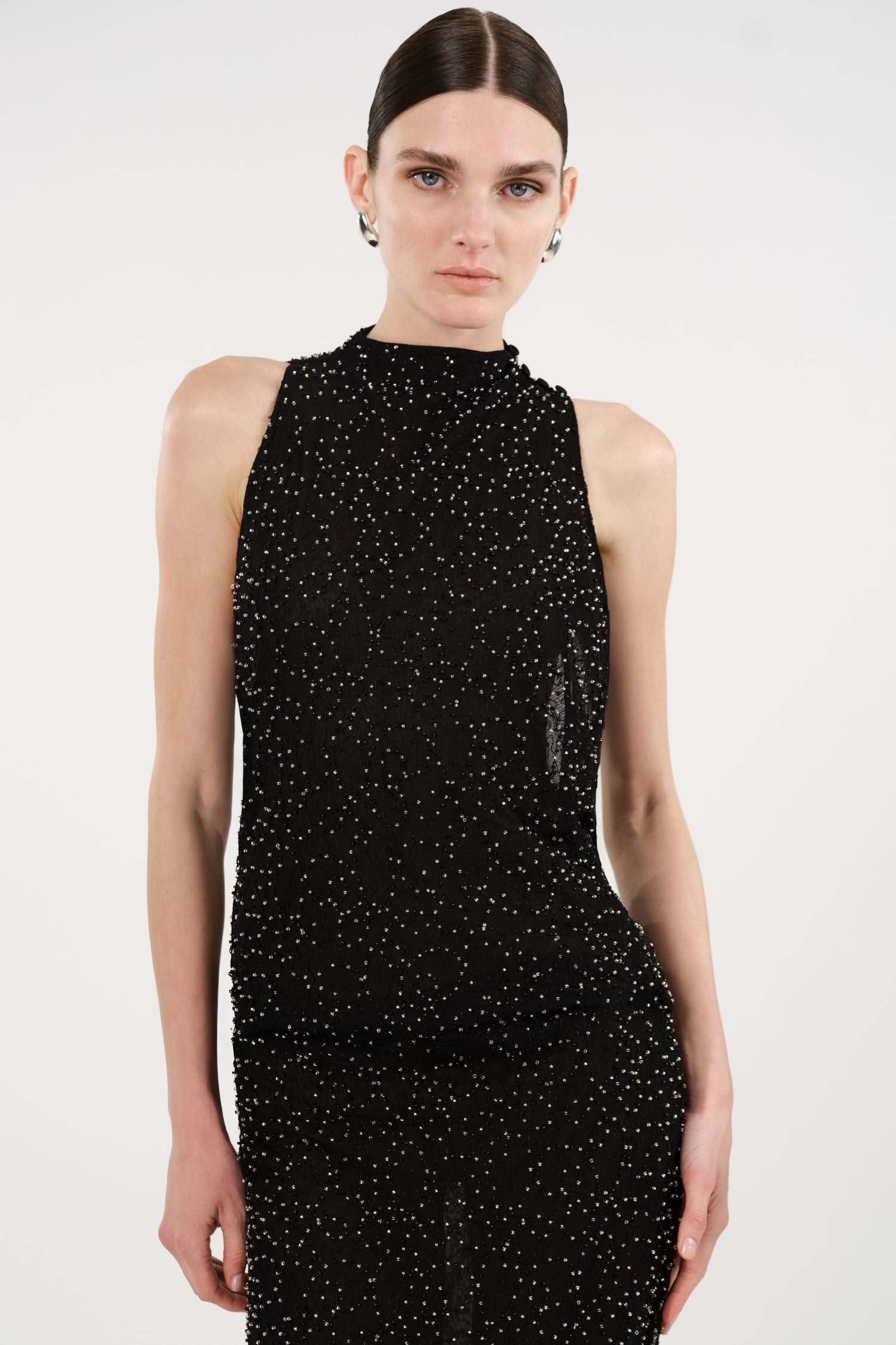 Stone Embellished Maxi Dress
