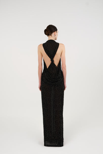 Stone Embellished Maxi Dress