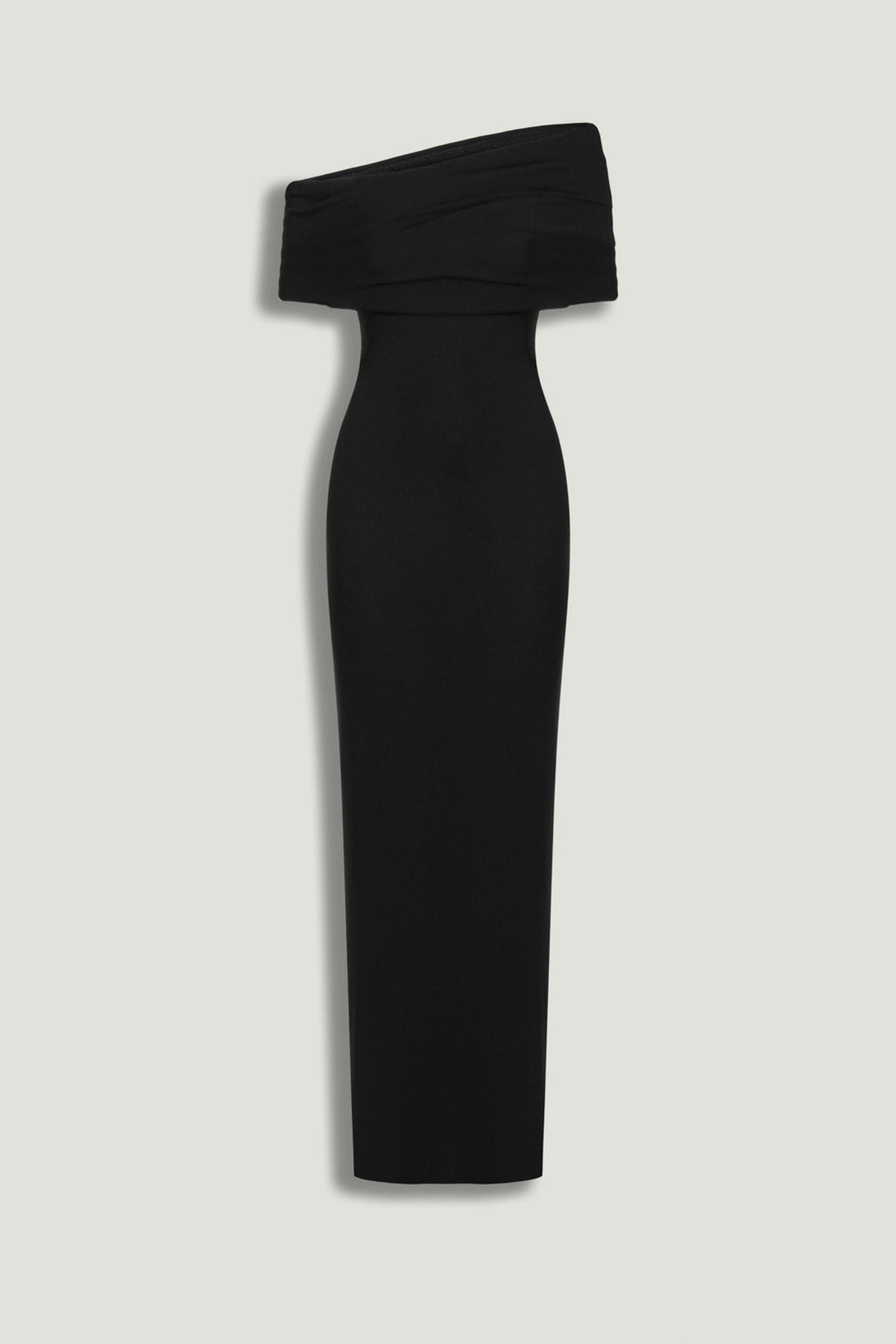 Asymmetric Off-Shoulder Draped Maxi Dress