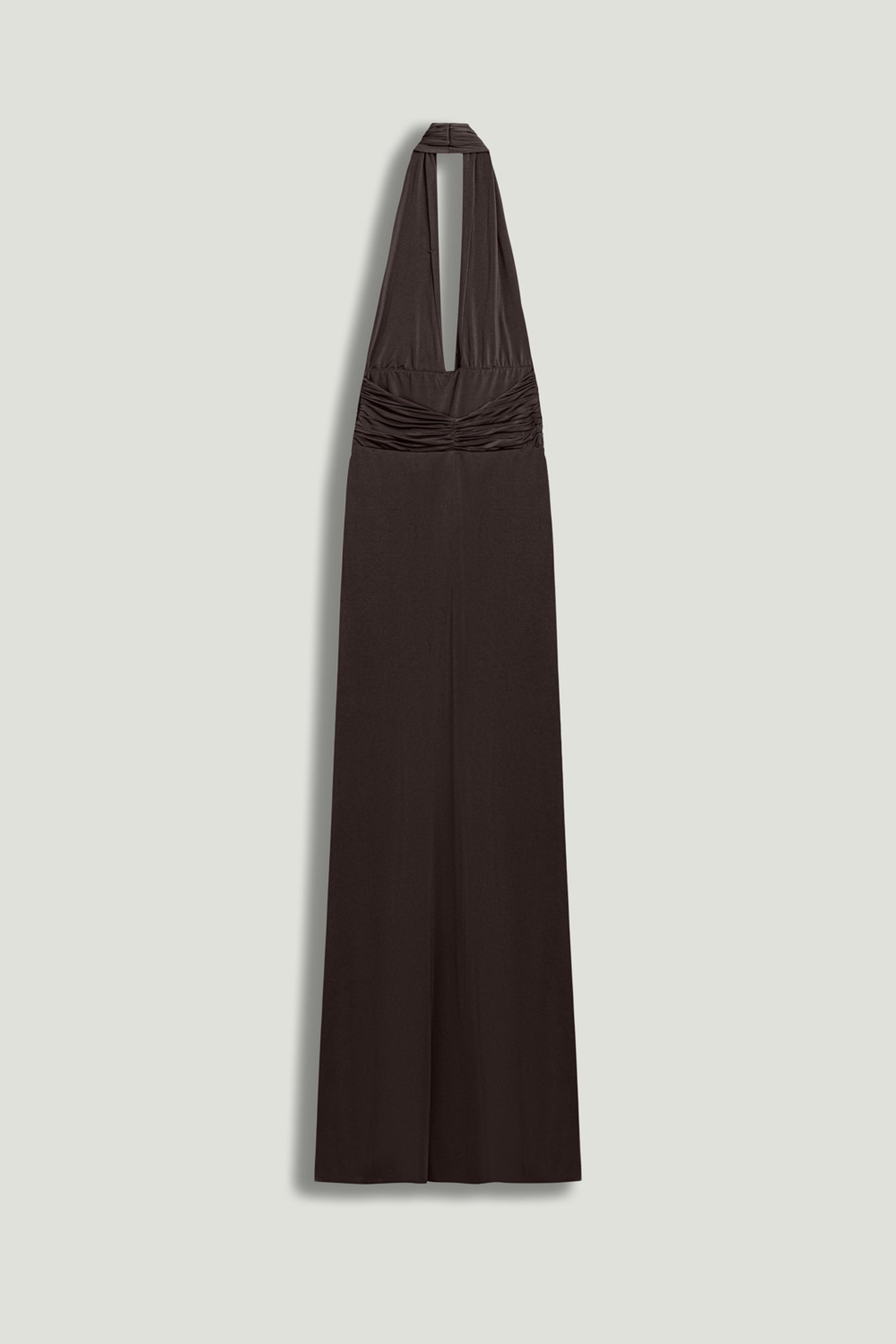 Draped Halterneck Maxi Dress