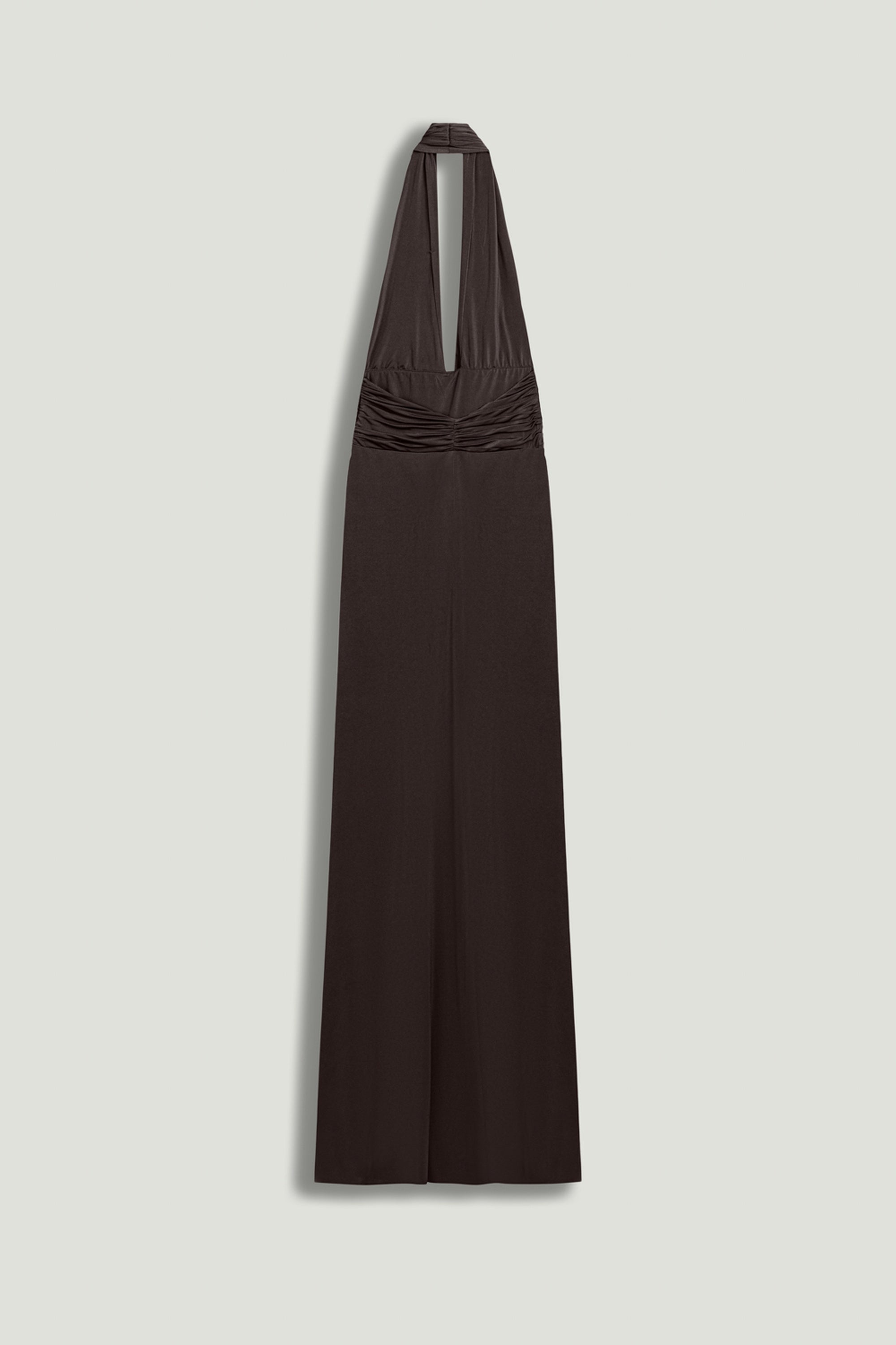 Draped Halterneck Maxi Dress