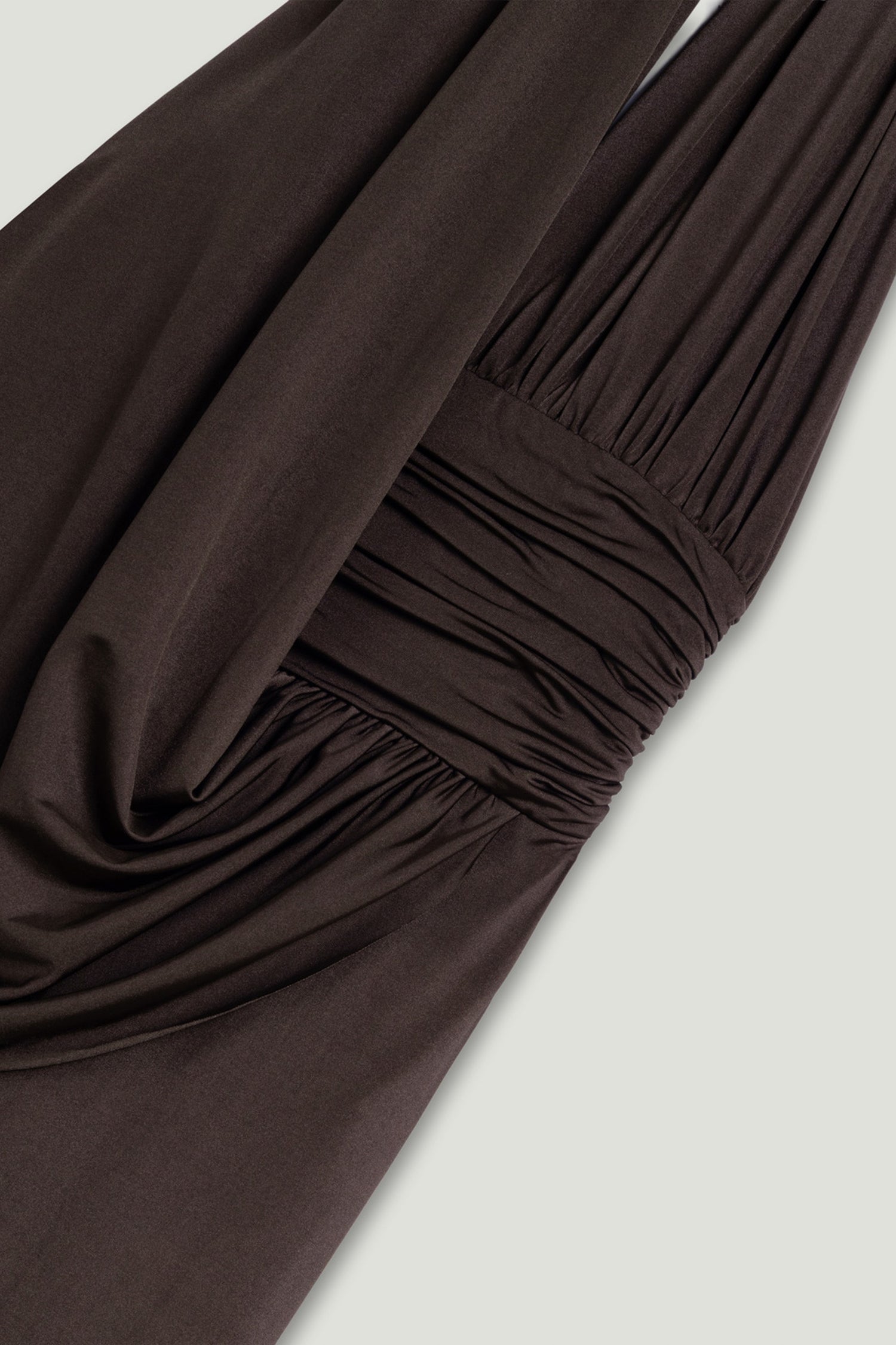 Draped Halterneck Maxi Dress