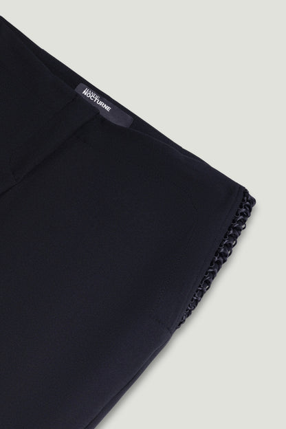 Side-Tie Low-Rise Slim Fit Trousers