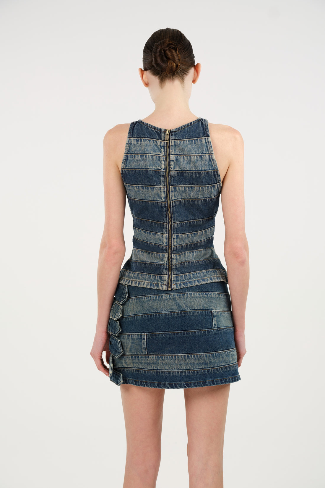 Indigo Denim Mini Skirt