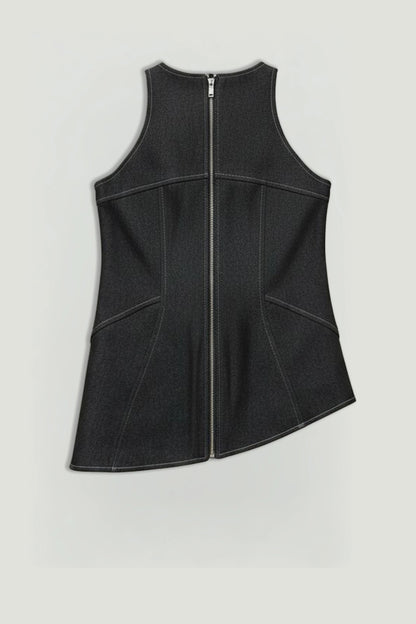 Halter Neck Denim Bustier Top