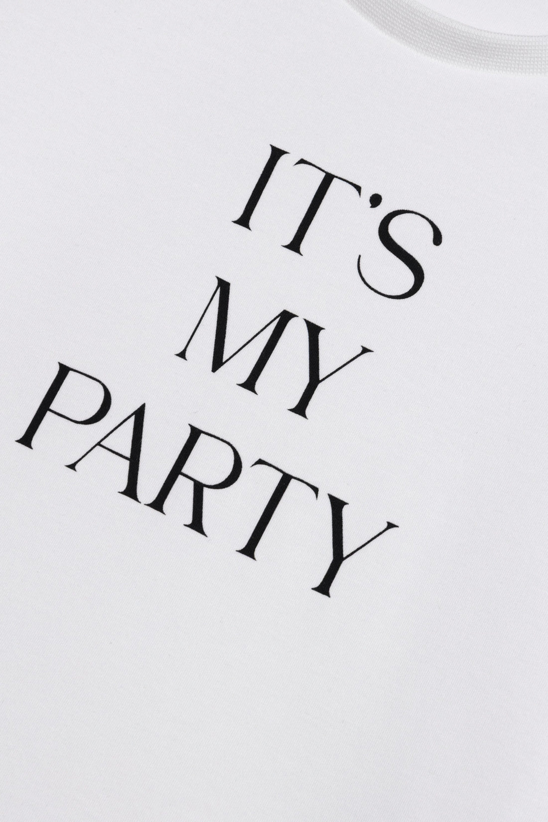 Crew Neck Cropped Slogan T-Shirt