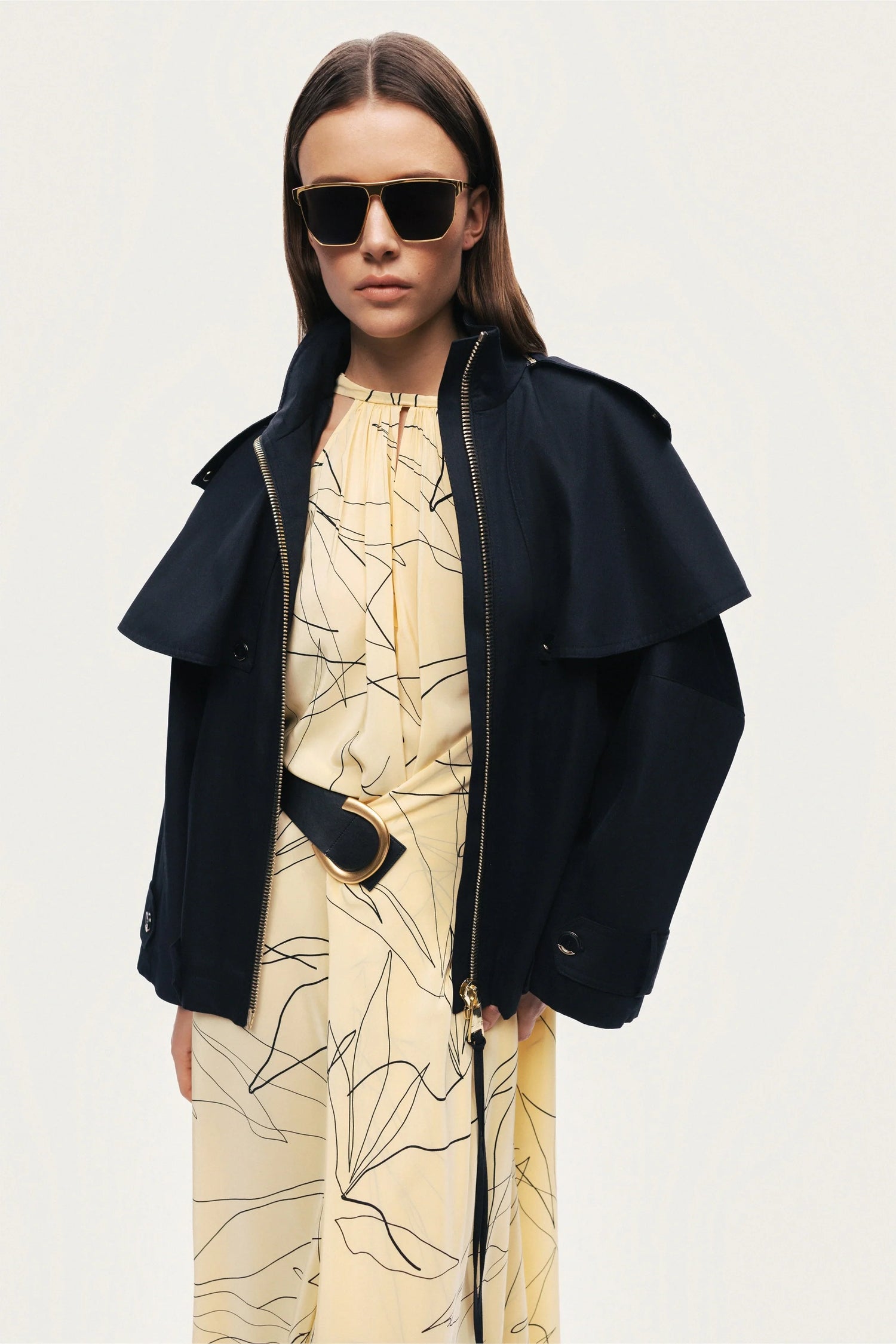 Hooded Short Trench Jacket