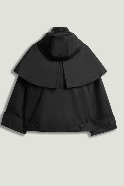 Hooded Short Trench Jacket