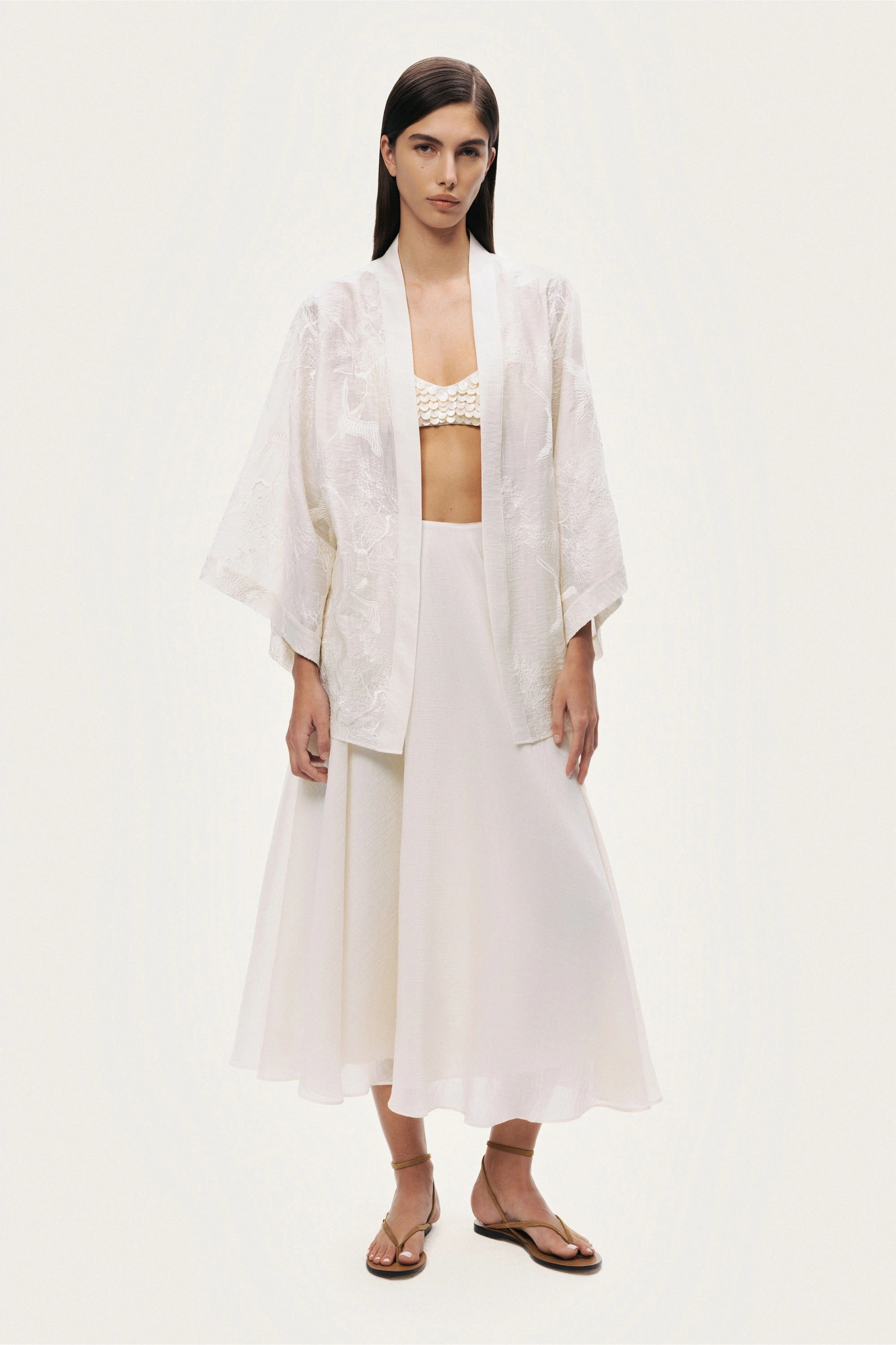 Textured Jacquard Kimono