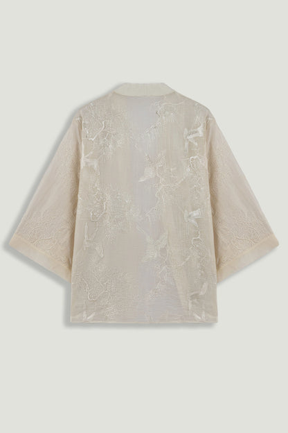 Textured Jacquard Kimono