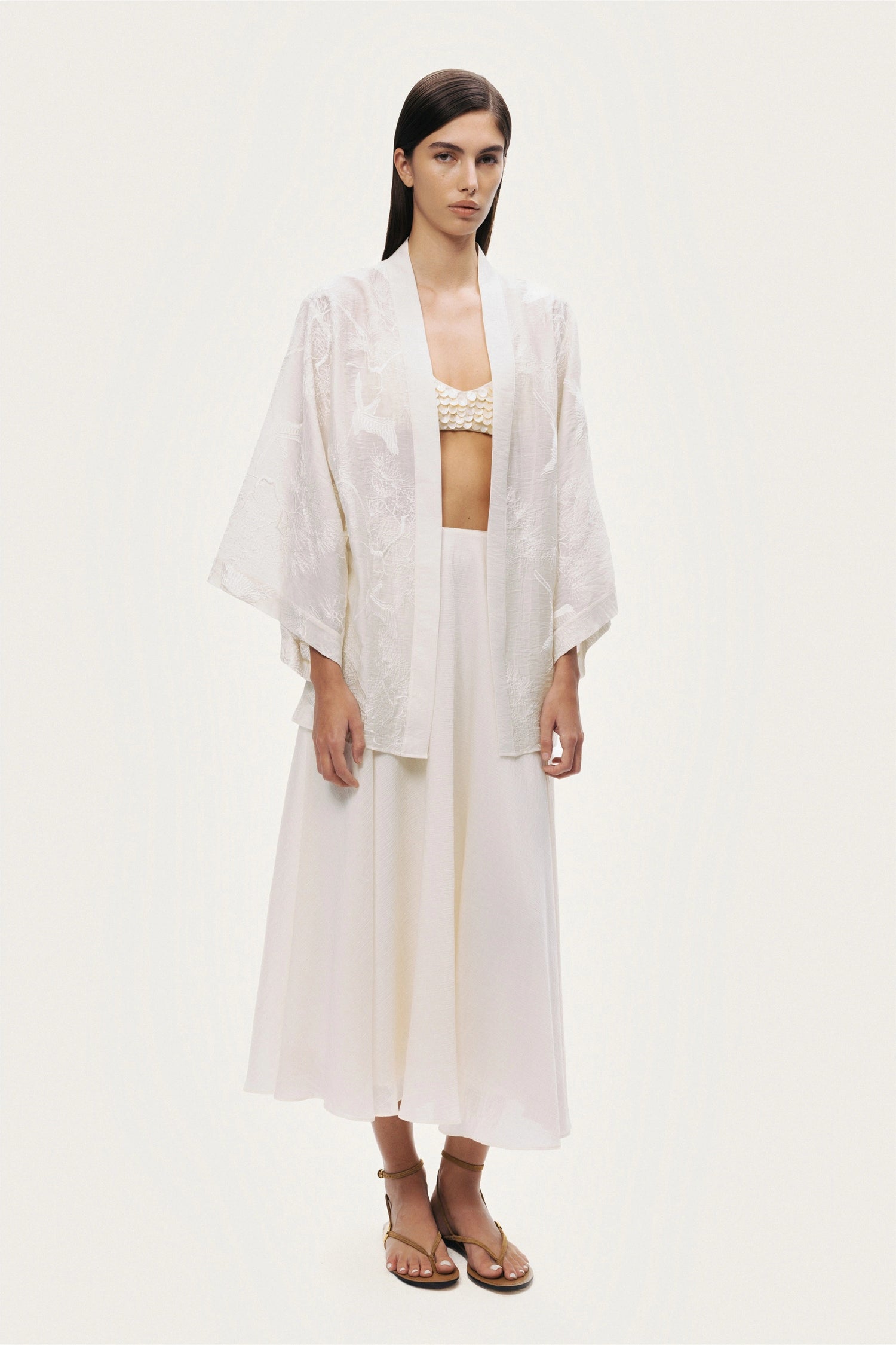 Textured Jacquard Kimono