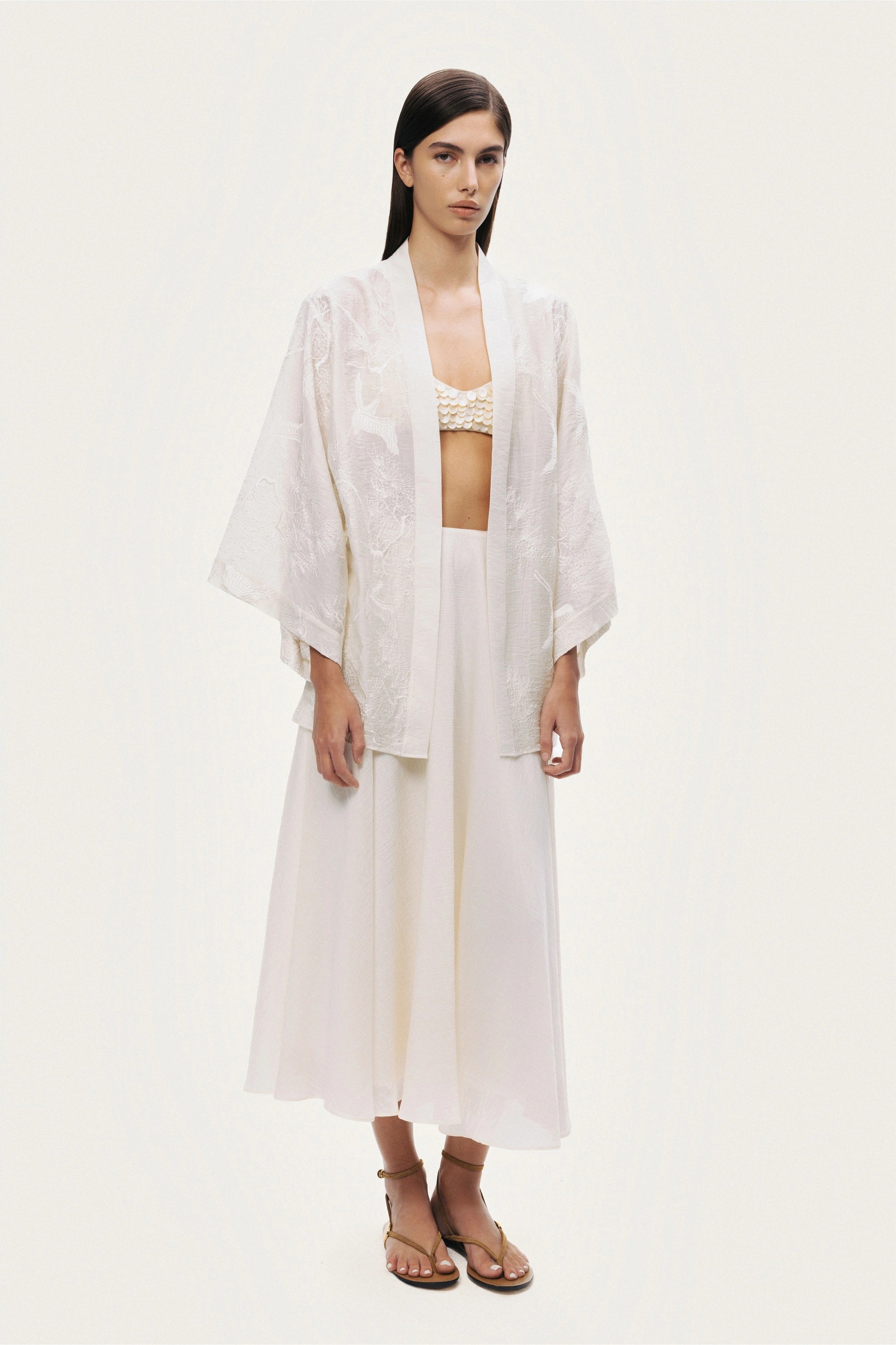 Textured Jacquard Kimono