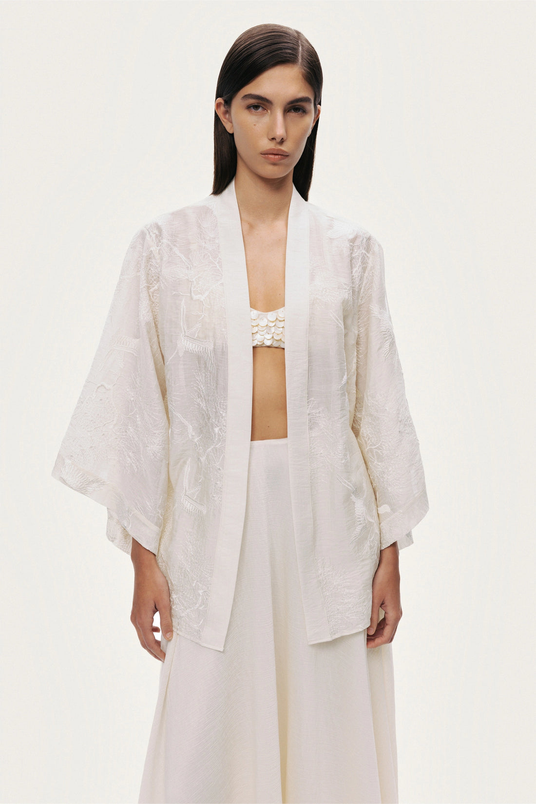 Textured Jacquard Kimono