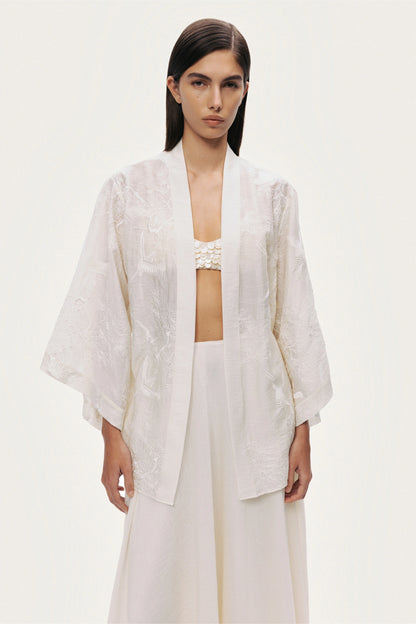 Textured Jacquard Kimono