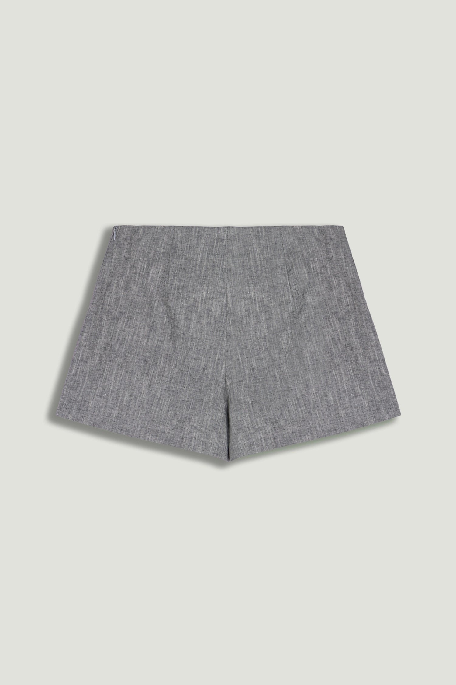 Button Detail Linen Blend Skort