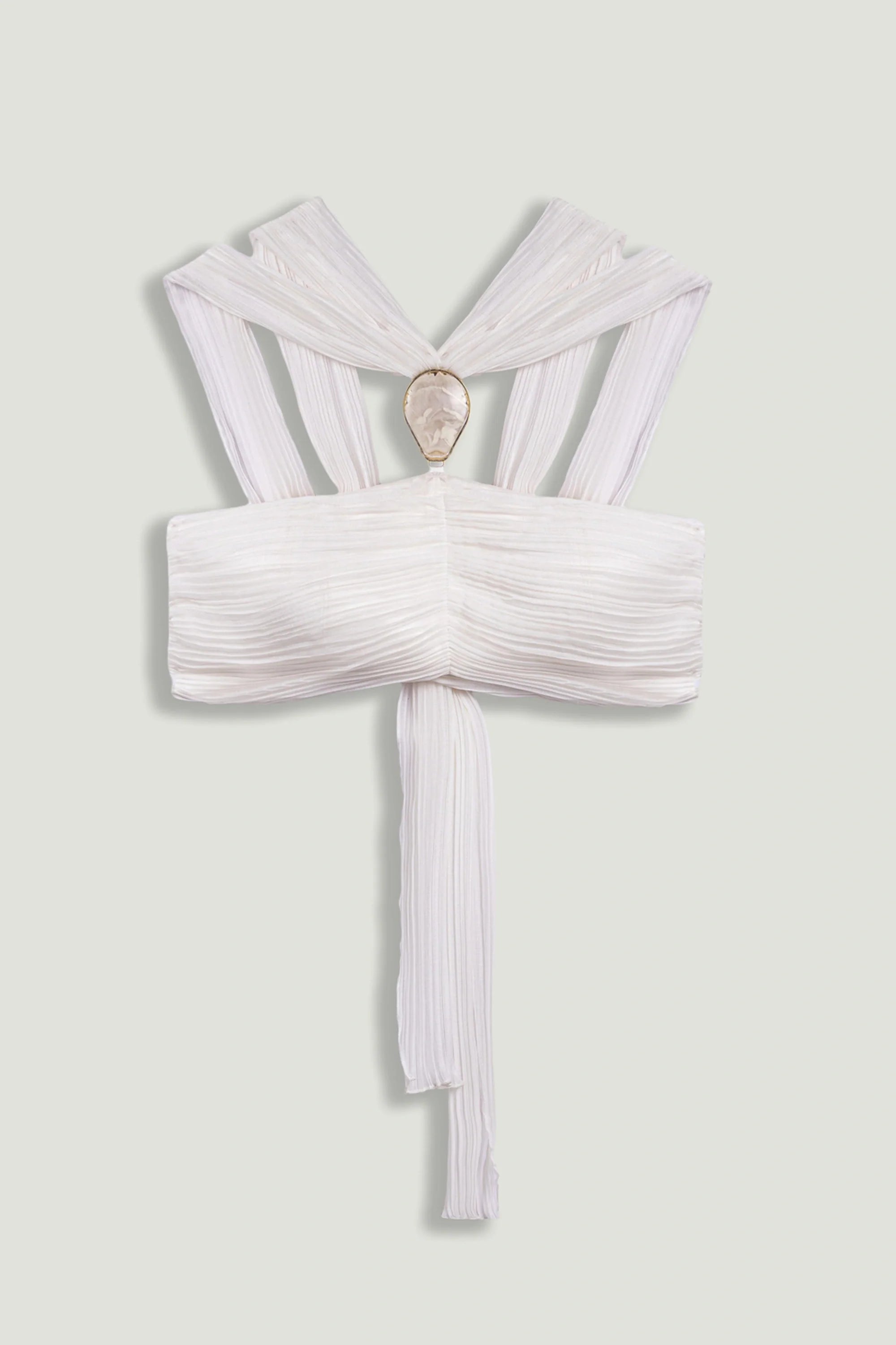 Strapless Draped Bustier Top