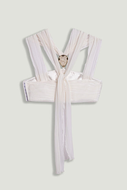 Strapless Draped Bustier Top