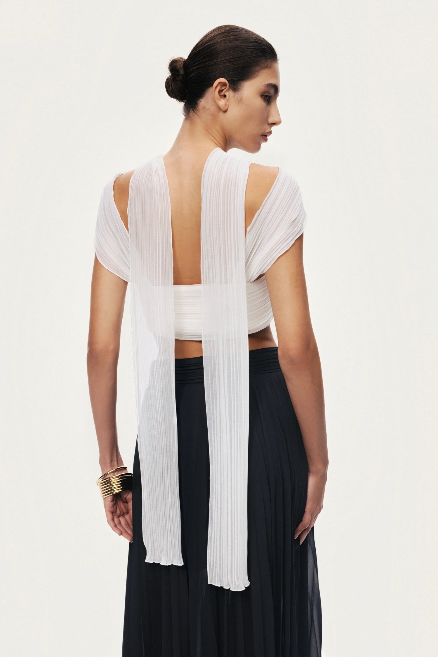 Strapless Draped Bustier Top