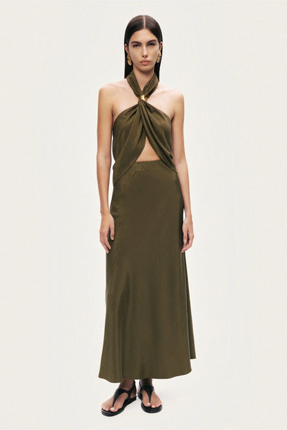 Twist Halter Neck Bustier