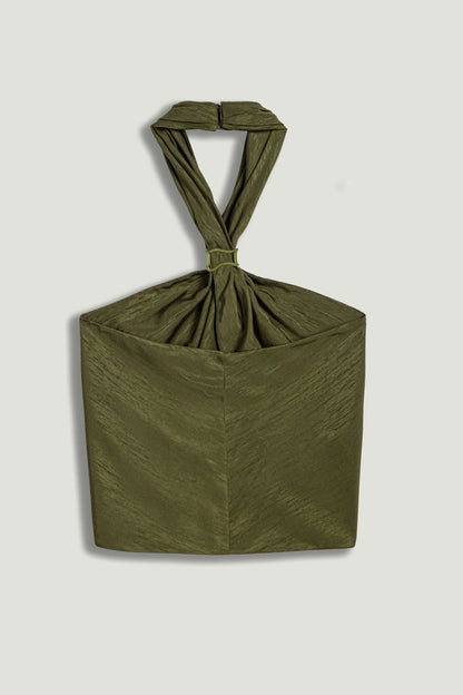 Twist Halter Neck Bustier