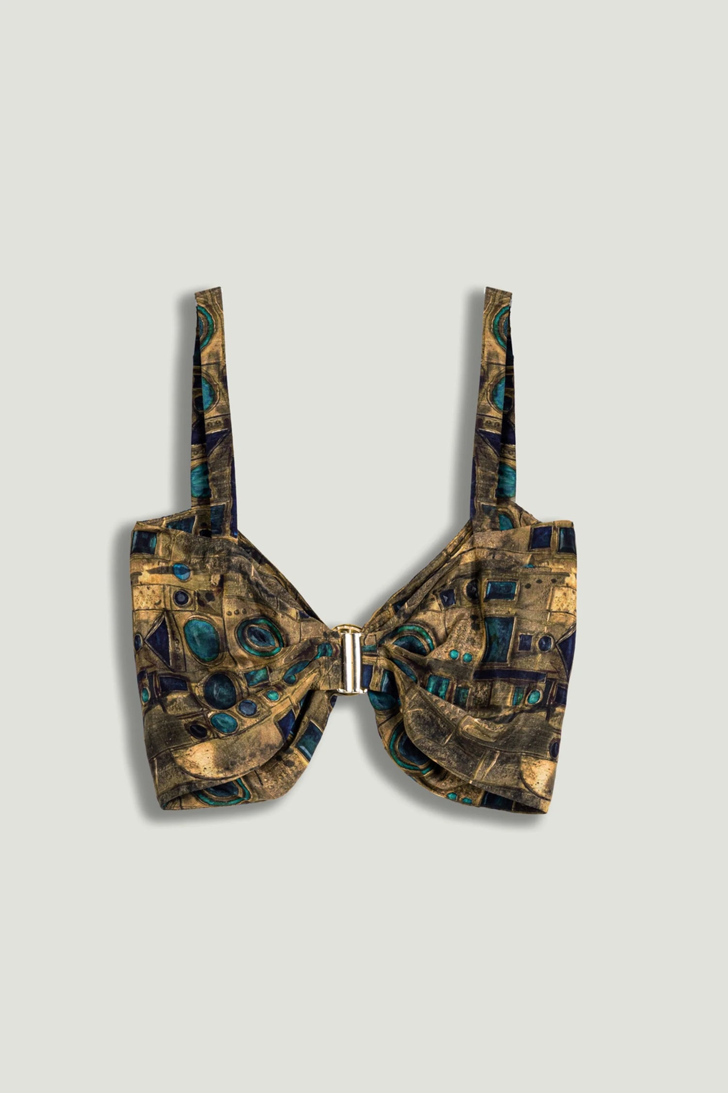 Printed Ring Detail Crop Top