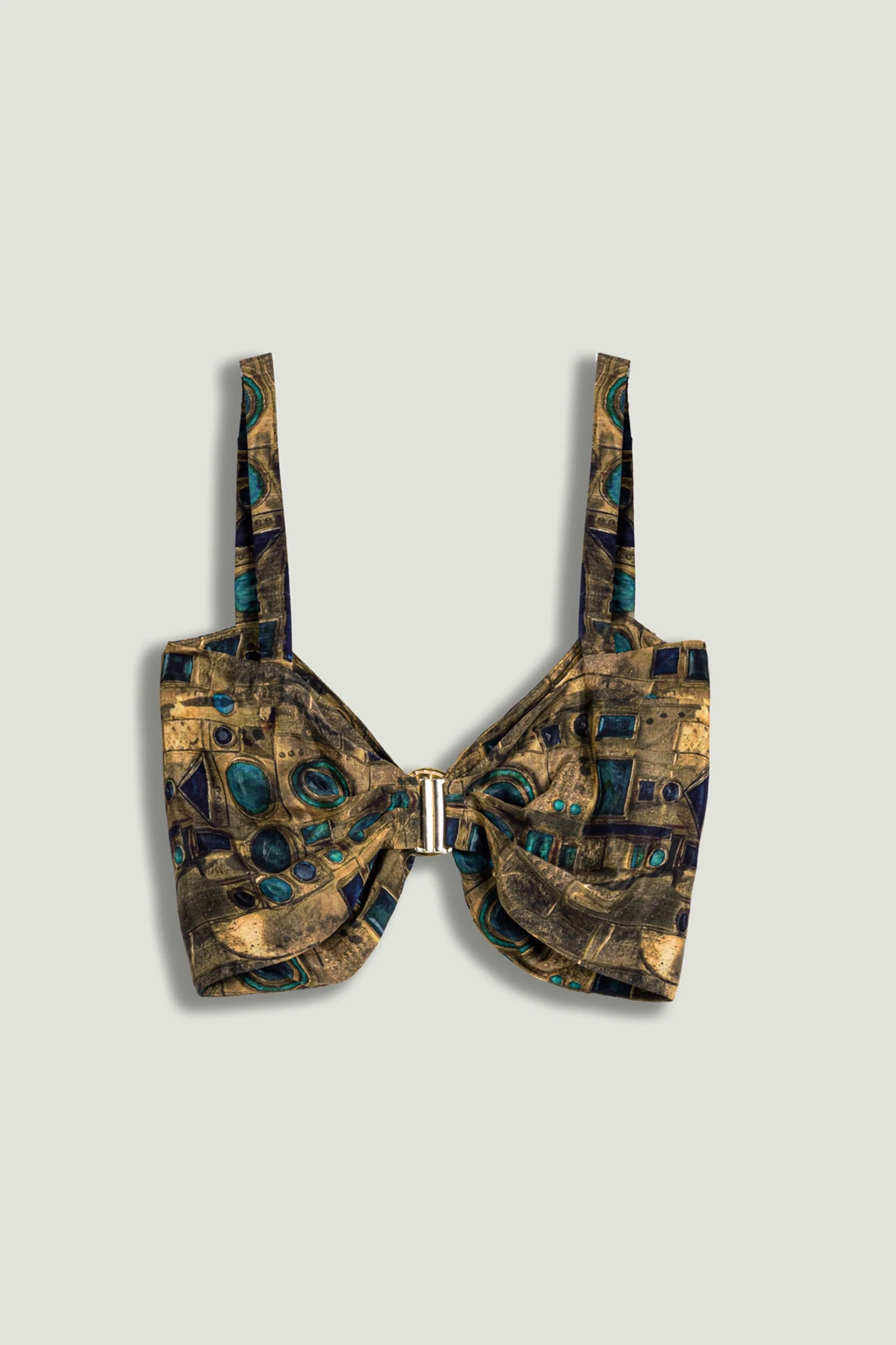 Printed Ring Detail Crop Top