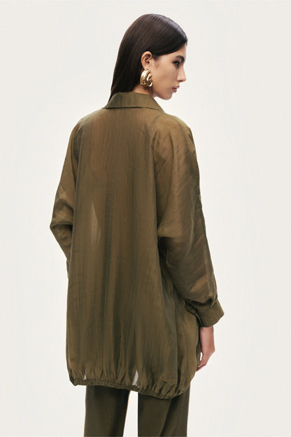 Fluid Open-Front Shirt
