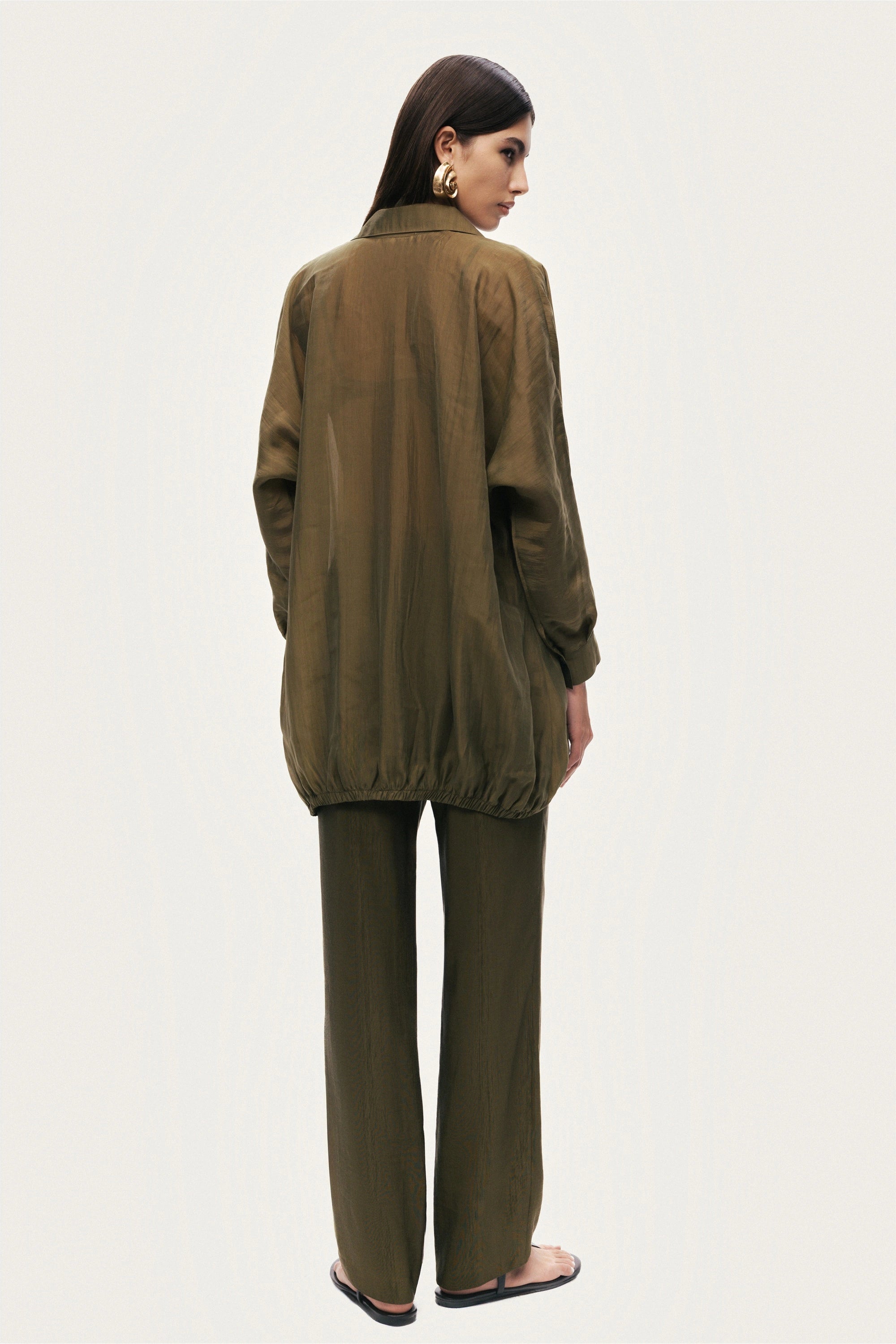 Fluid Open-Front Shirt