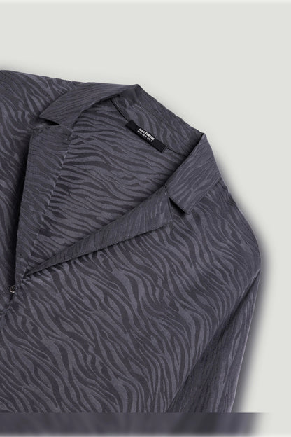 Relaxed Short-Sleeve Textured Shirt