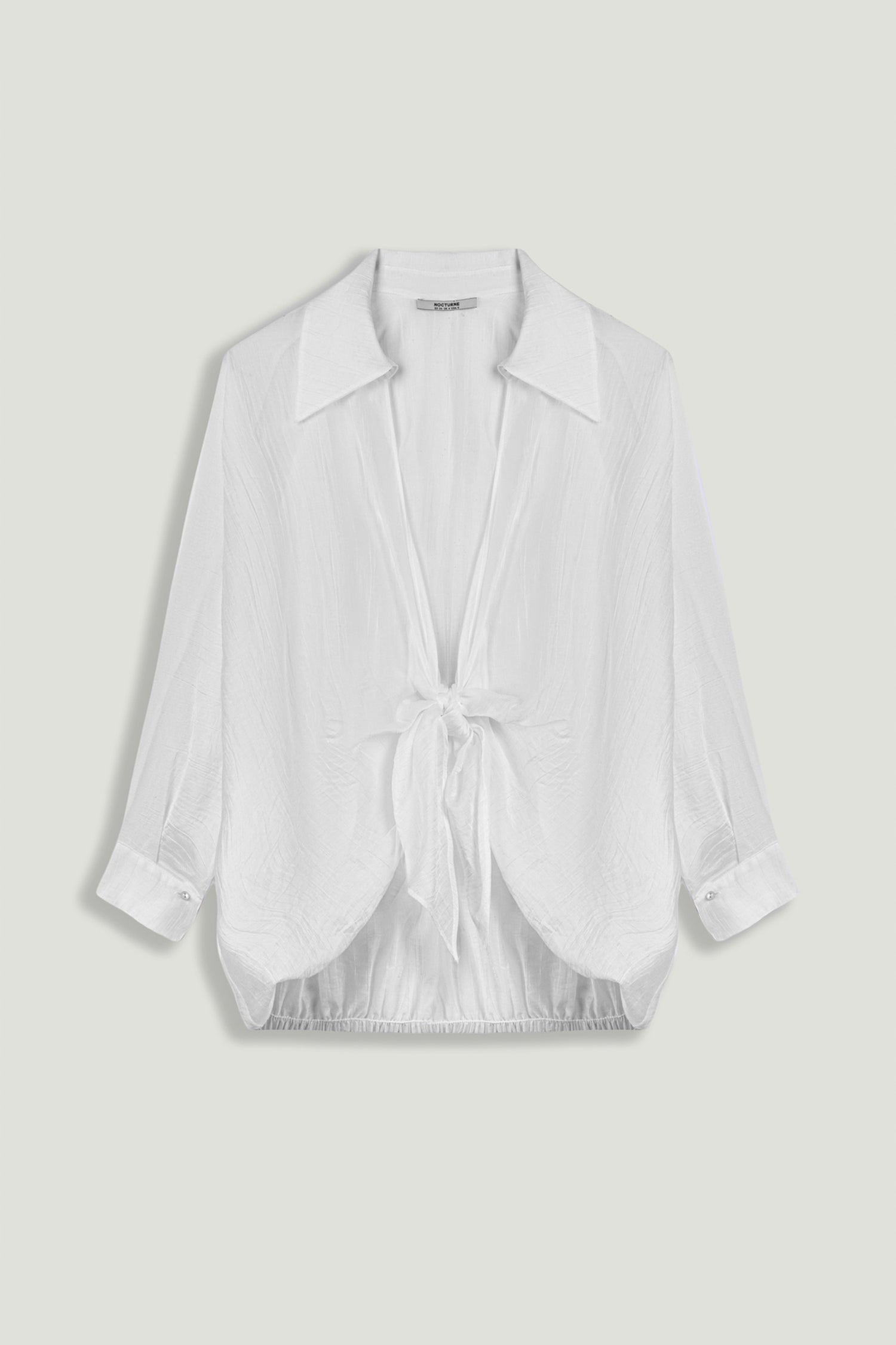 Tie Detail Layered Collar Shirt