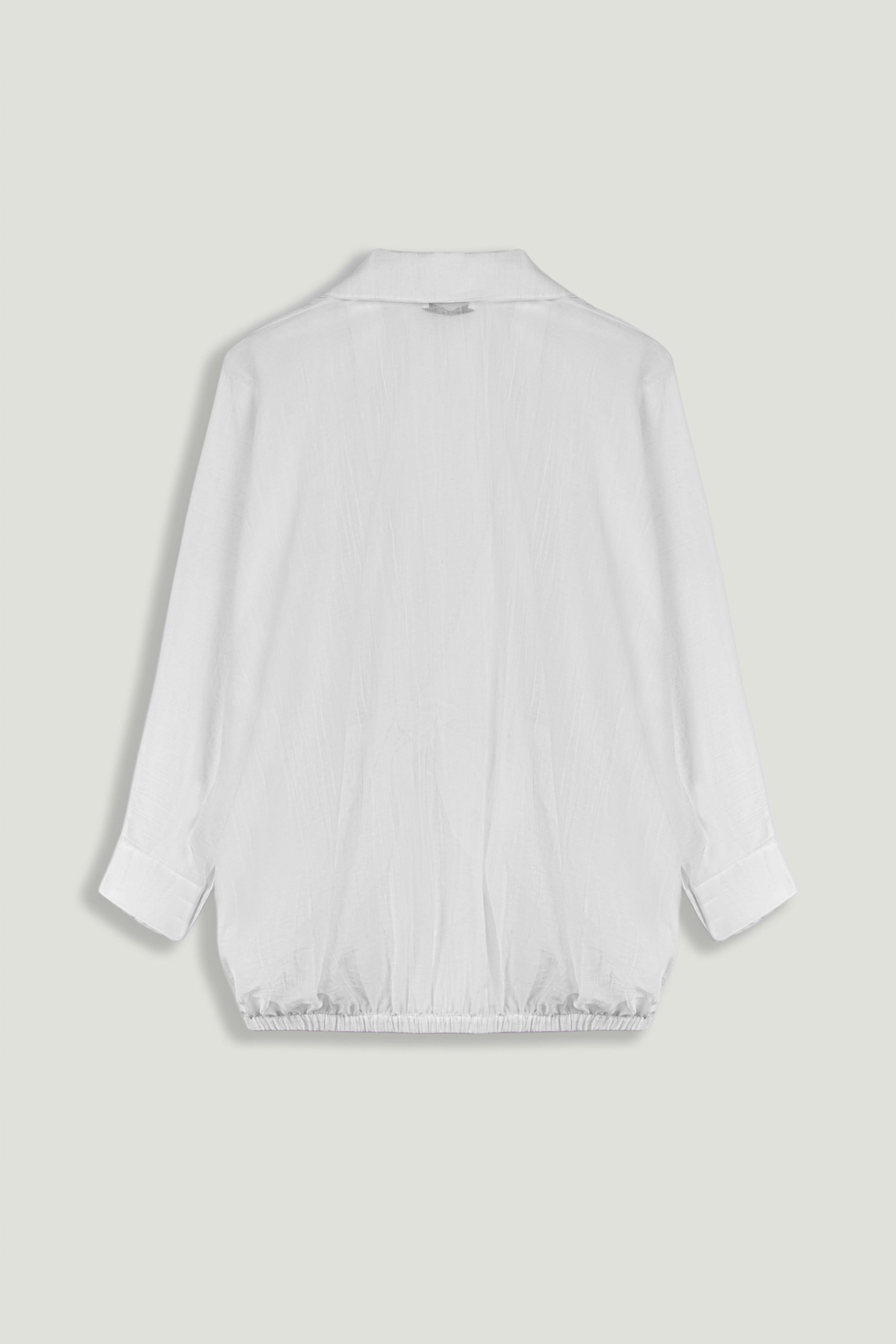 Tie Detail Layered Collar Shirt