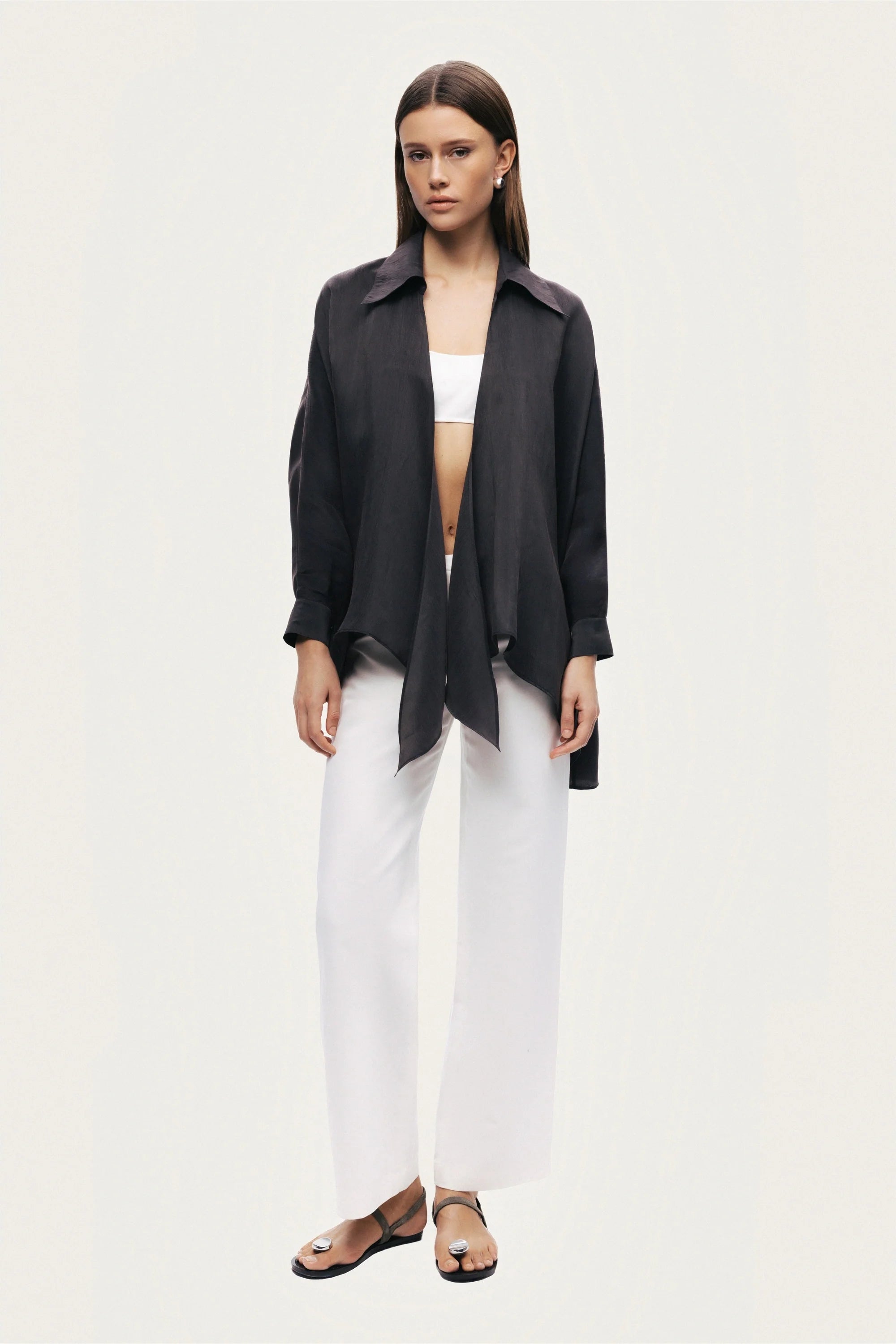 Front-Tie Longline Shirt