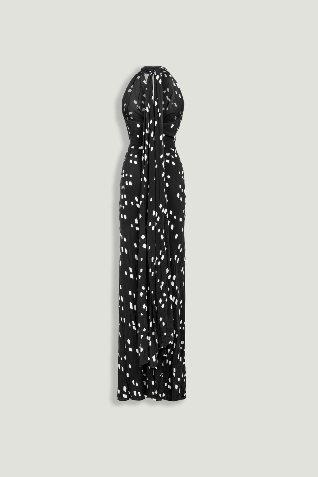 Printed Halter Neck Maxi Dress
