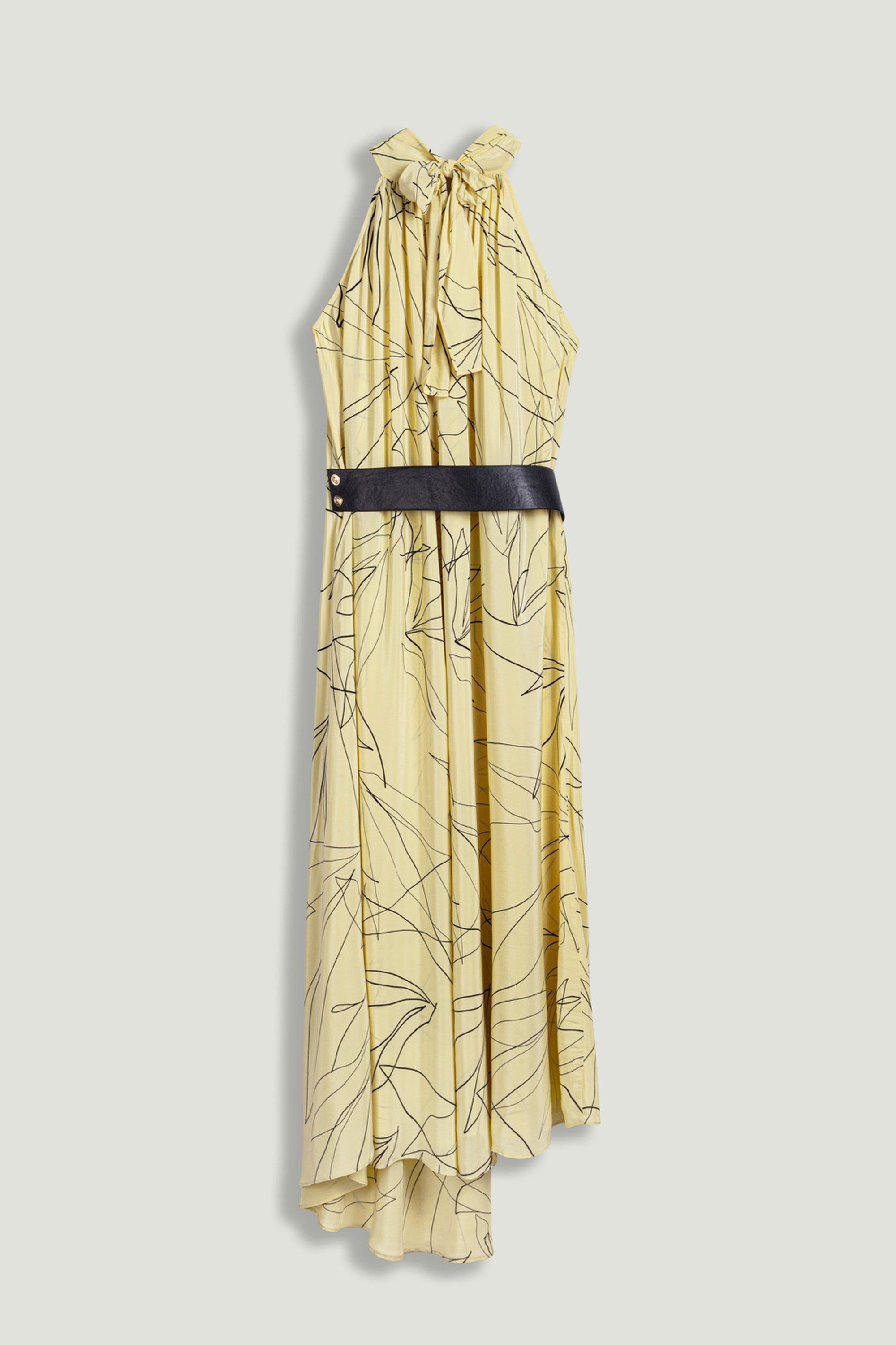 Printed Halter Midi Dress