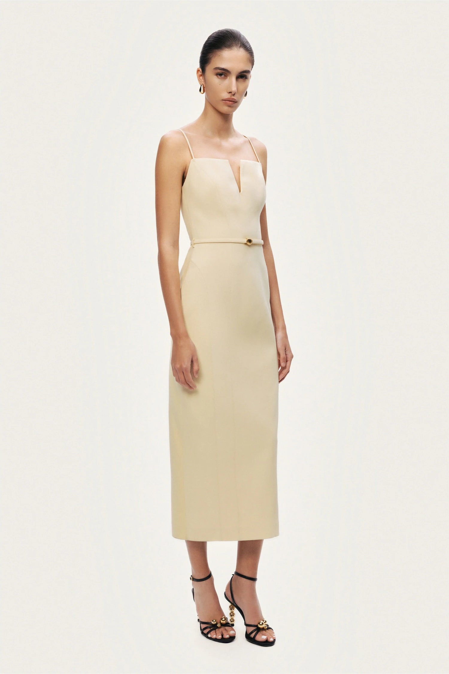 Strappy Belted Midi Dress