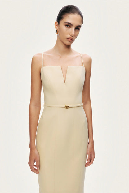 Strappy Belted Midi Dress