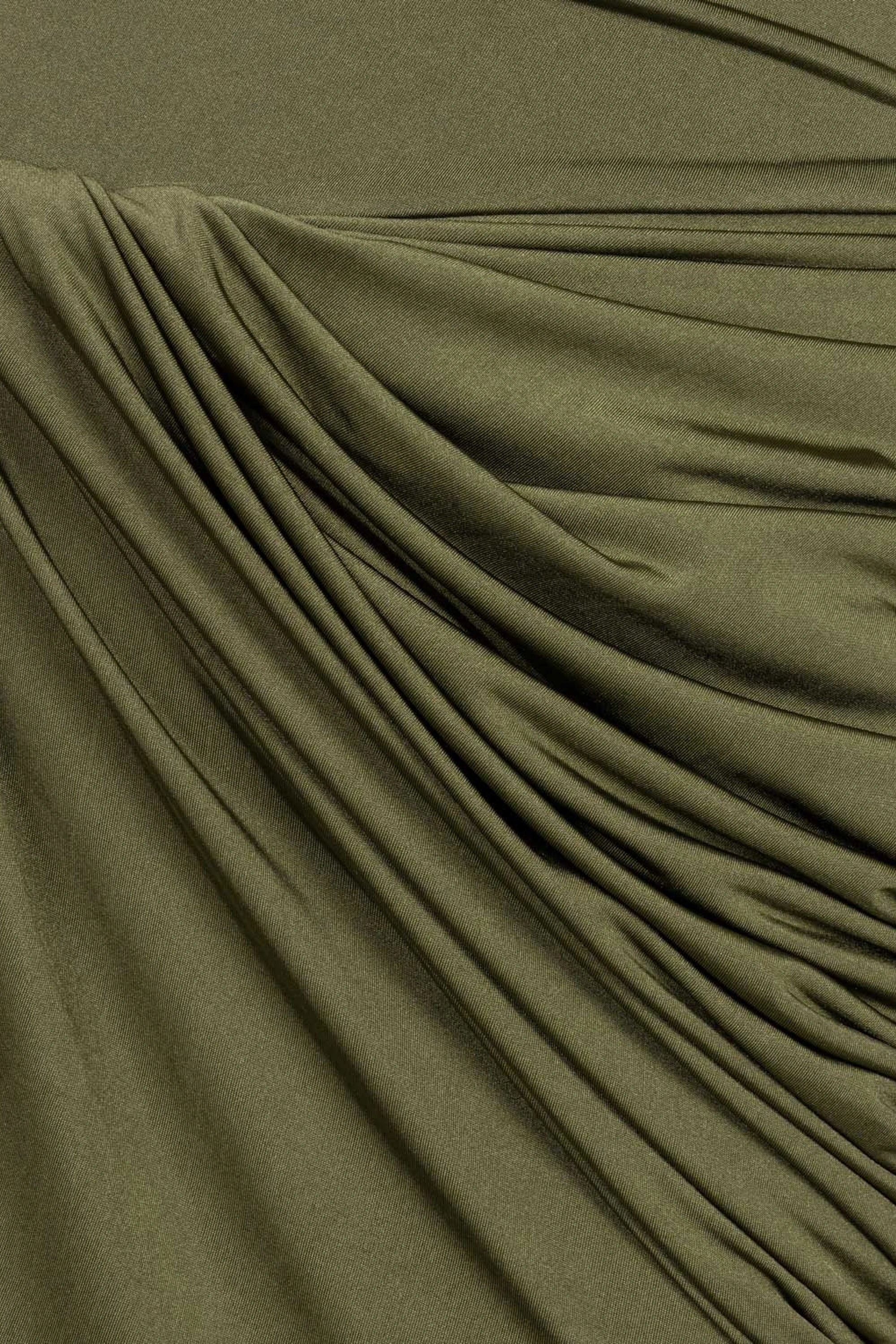 Draped Long Sleeve Maxi Dress